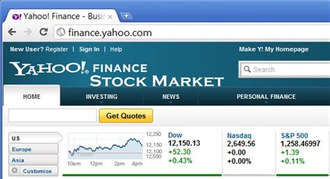 yahoo finance stock quotes market